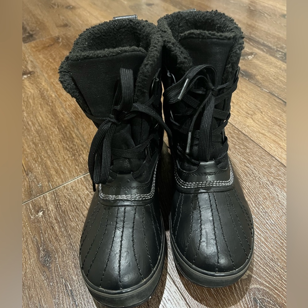 Sorel tivoli glitter waterproof winter boots black size 9 - Picture 3 of 12